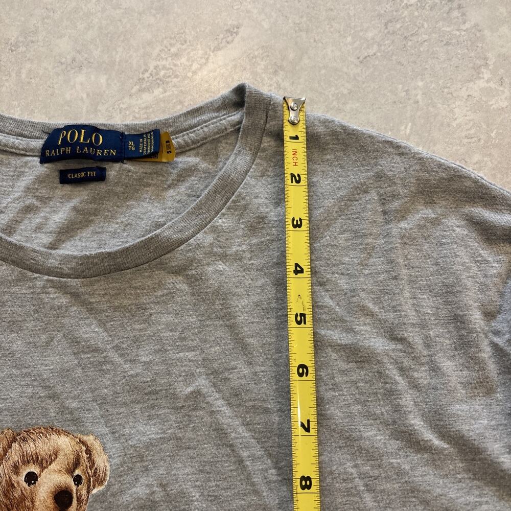 Polo Ralph Lauren Polo Bear T-Shirt Men’s Sz XL Classic Fit Short Sleeve Gray - Picture 6 of 8